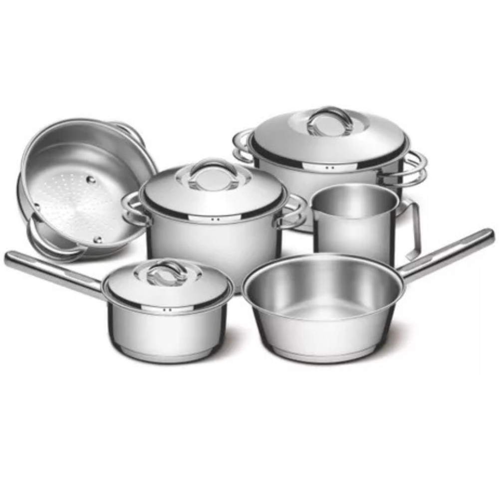 Tramontina Jogo de Panelas Solar 6 Pc. Inox (25 anos de garantia)