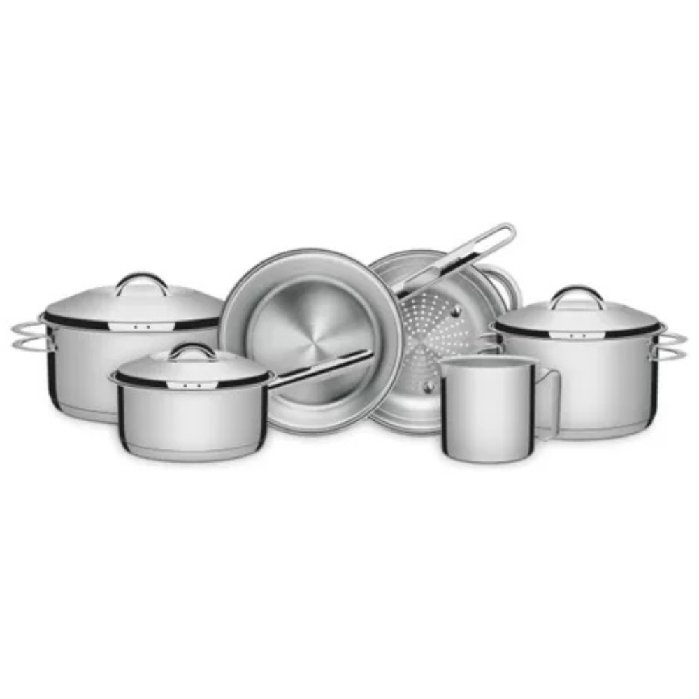 Tramontina Jogo de Panelas Solar 6 Pc. Inox (25 anos de garantia)